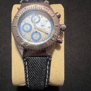 Technomarine Stainless steel and Blue denim band Women's Watch